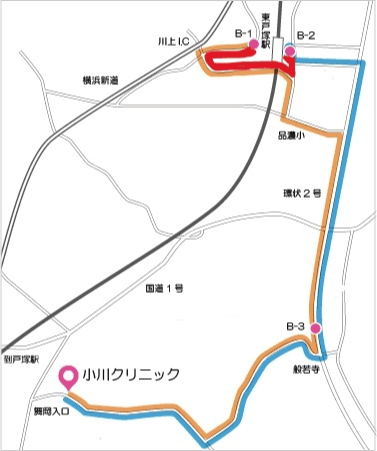 Bコース(東戸塚駅 環2経由)